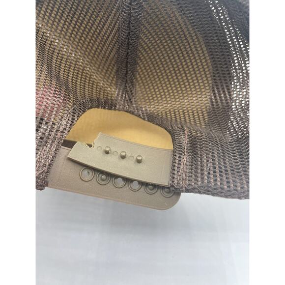 Vtg Trucker Hat Brown Corduroy Las Vegas Mesh SnapBack Baseball Cap READ - Picture 11 of 12